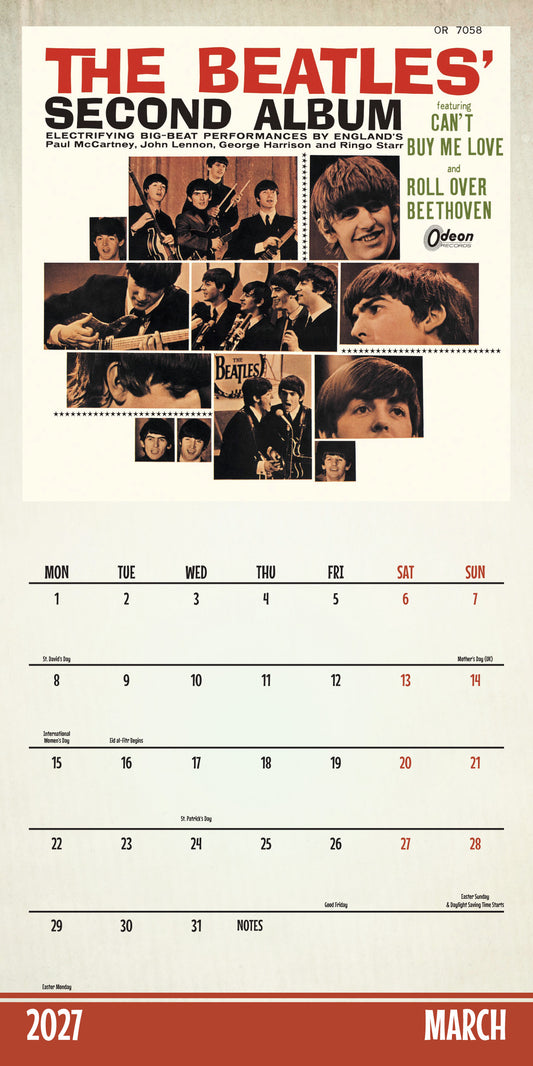 The Beatles 2027 Square Calendar