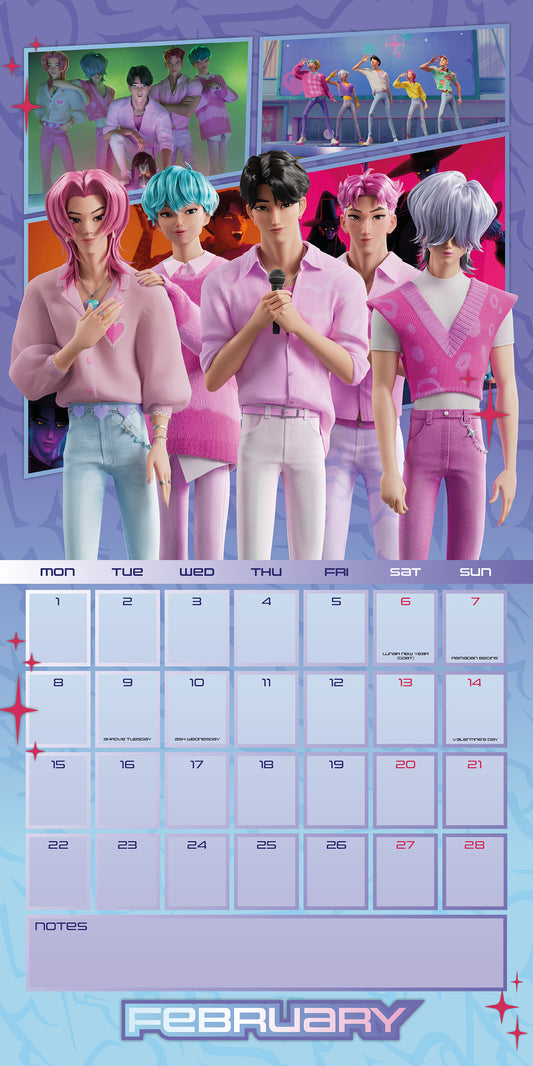 K-Pop Demon Hunters 2027 Square Calendar