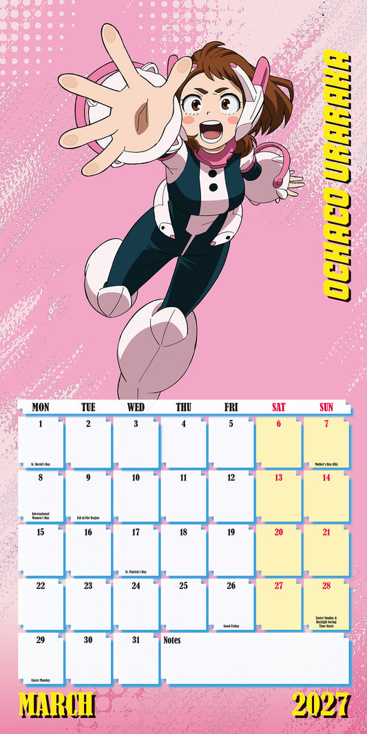 My Hero Academia 2027 Square Calendar