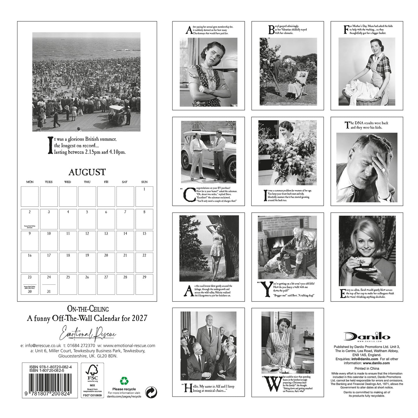 On The Ceiling 2027 Square Calendar