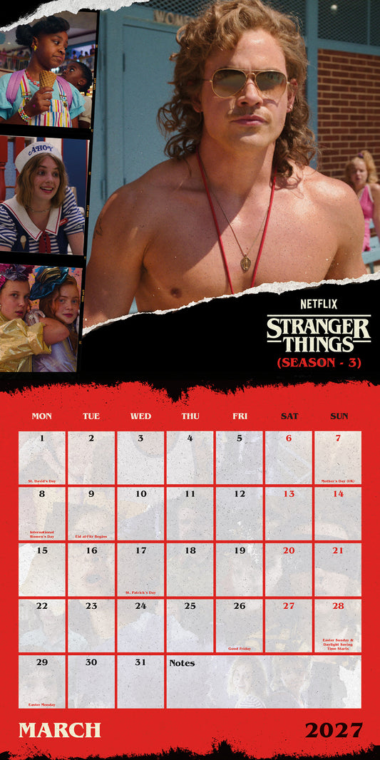 Stranger Things Season 5 2027 Square Calendar