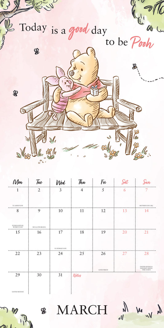 Winnie The Pooh 2027 Square Calendar