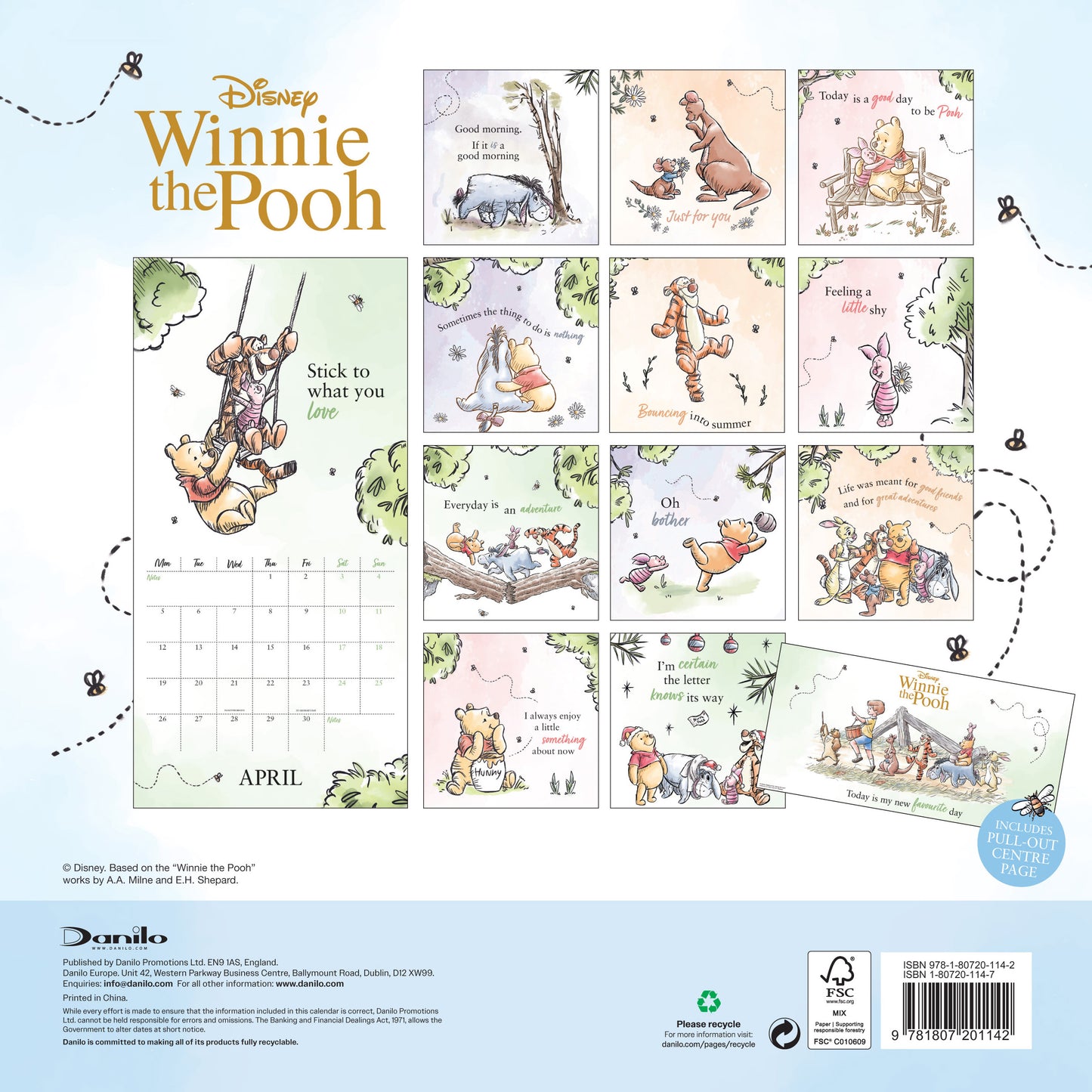 Winnie The Pooh 2027 Square Calendar