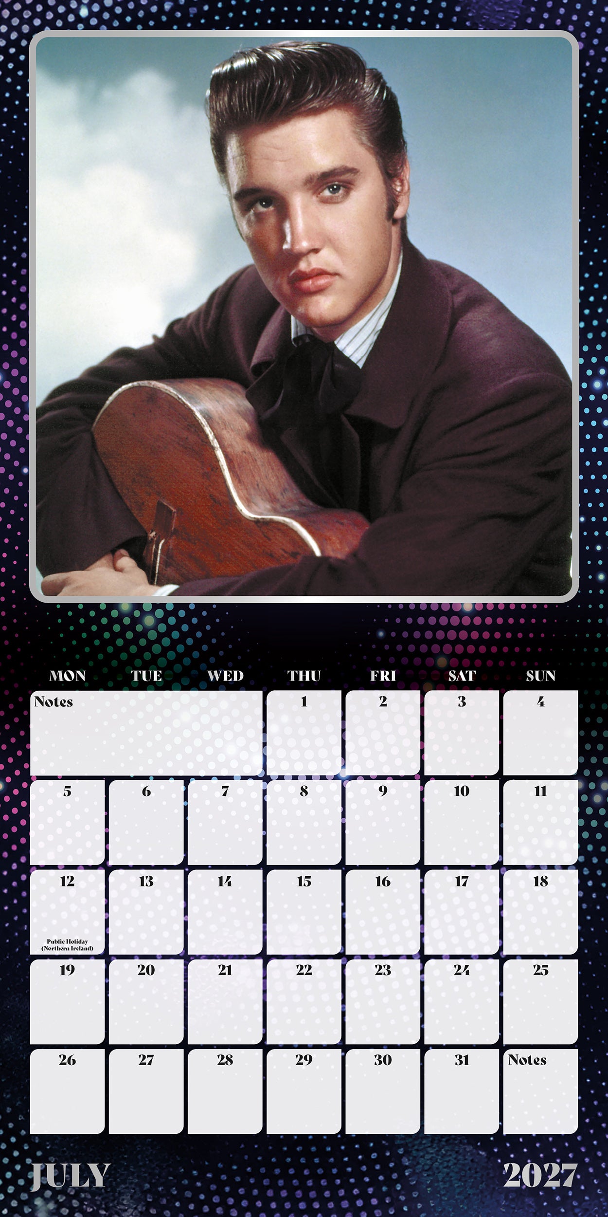 Elvis 2027 Square Calendar