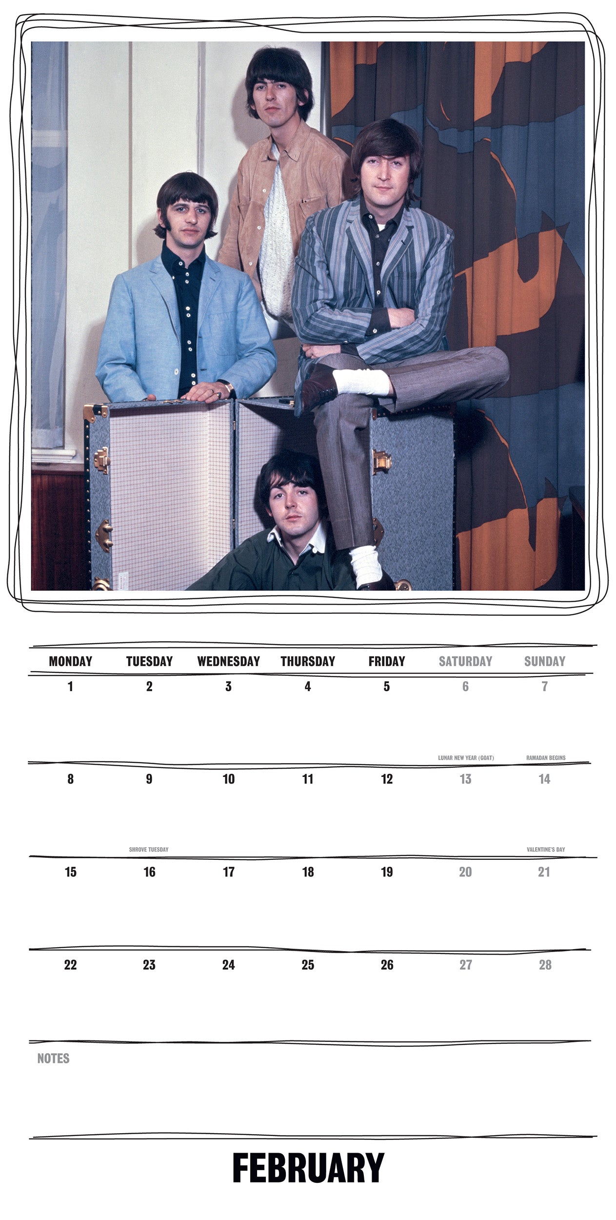 The Beatles 2027 Collector's Edition Record Sleeve Calendar