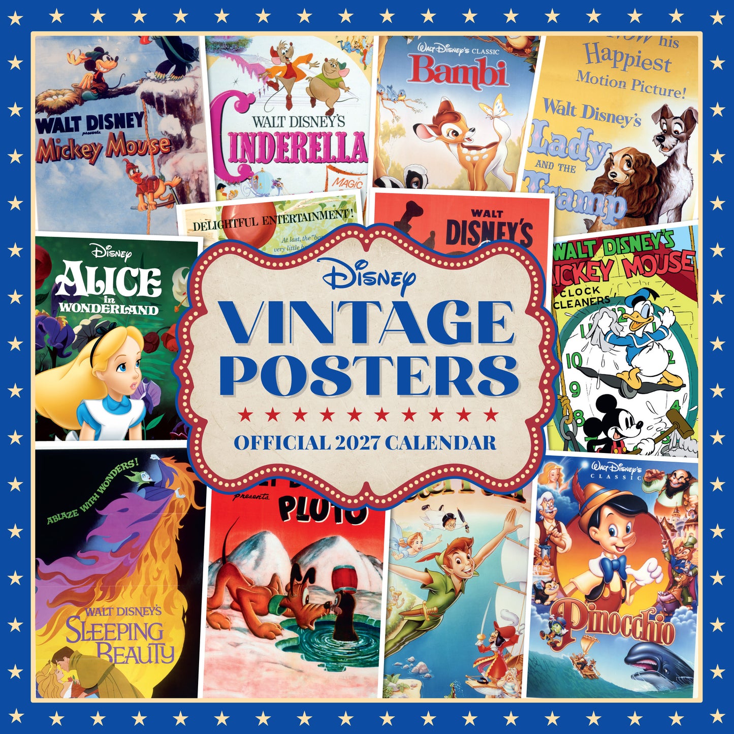Disney Vintage Posters 2027 Square Calendar