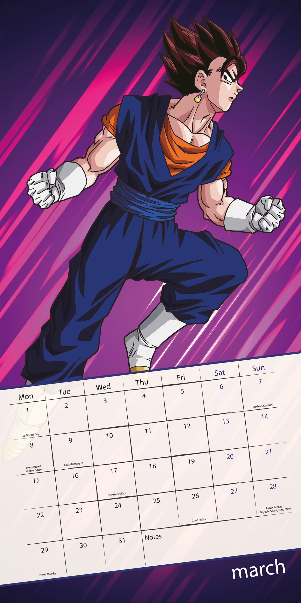 Dragonball Z 2027 Square Calendar