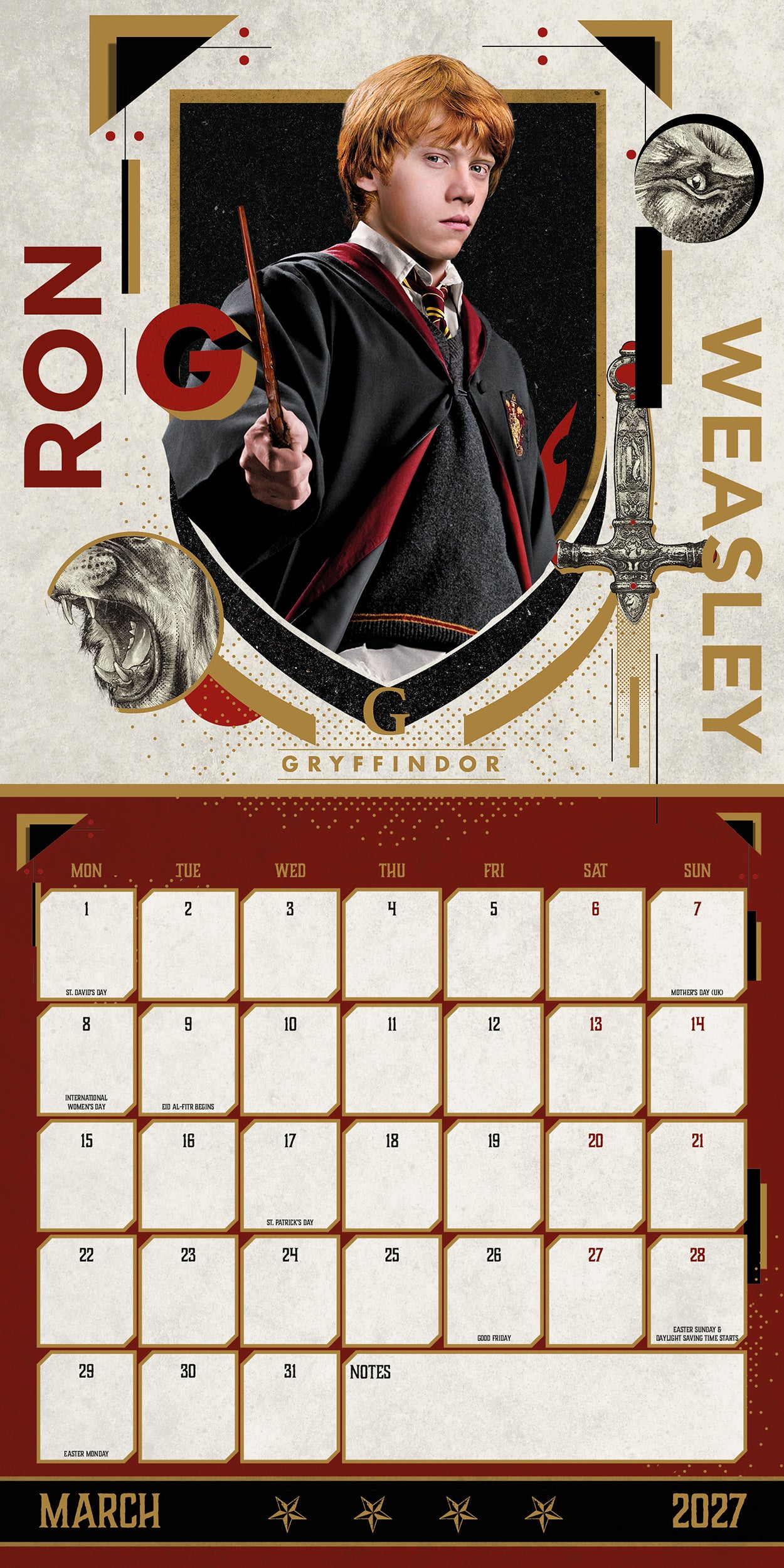 Harry Potter 2027 Square Calendar