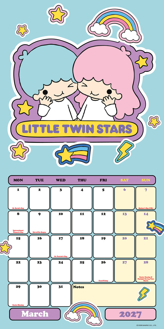 Hello Kitty & Friends 2027 Square Calendar