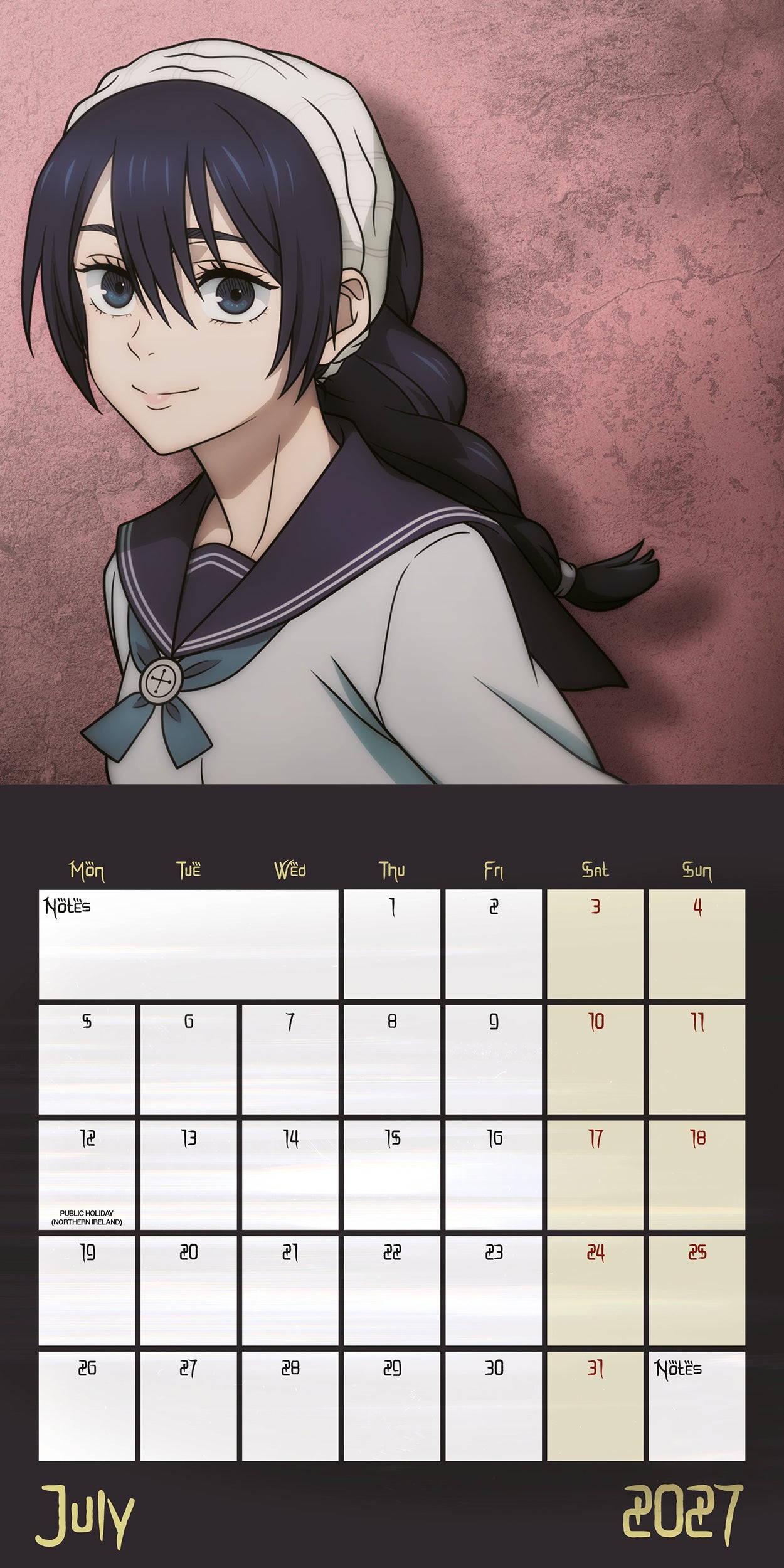 Jujutsu Kaisen 2027 Square Calendar