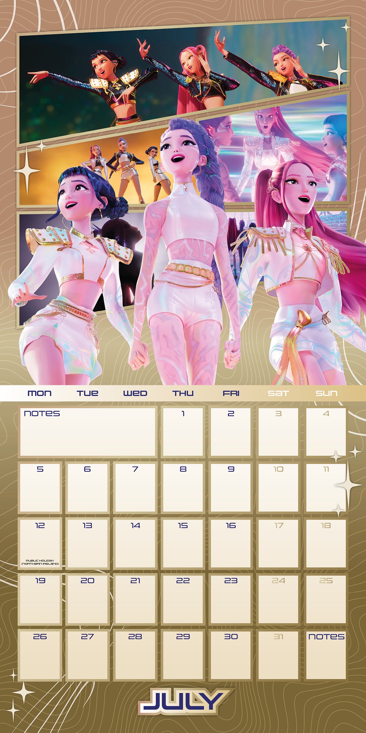 K-Pop Demon Hunters 2027 Square Calendar