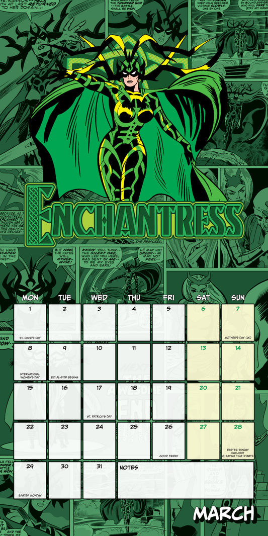 Marvel Comics 2027 Square Calendar