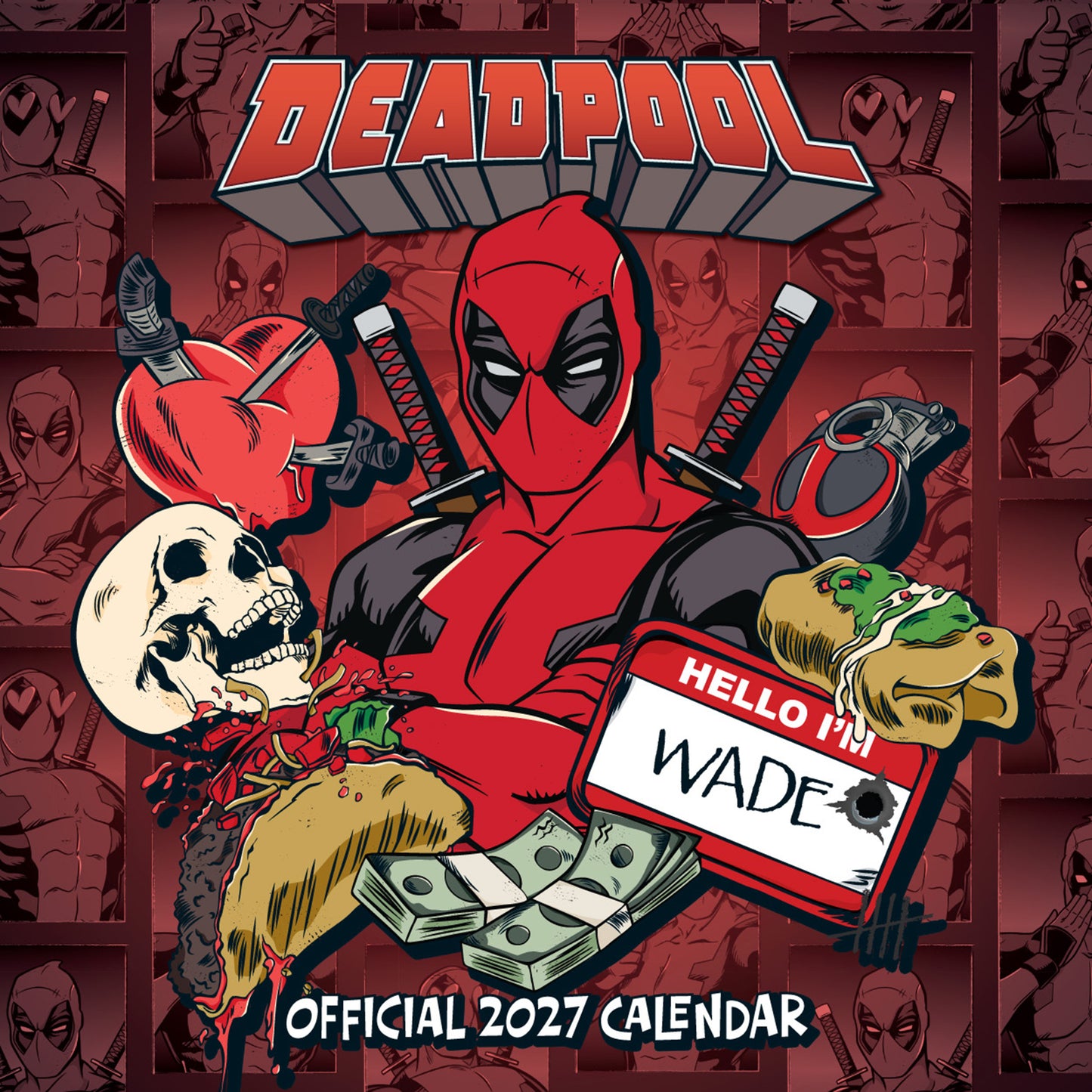 Marvel Deadpool 2027 Square Calendar
