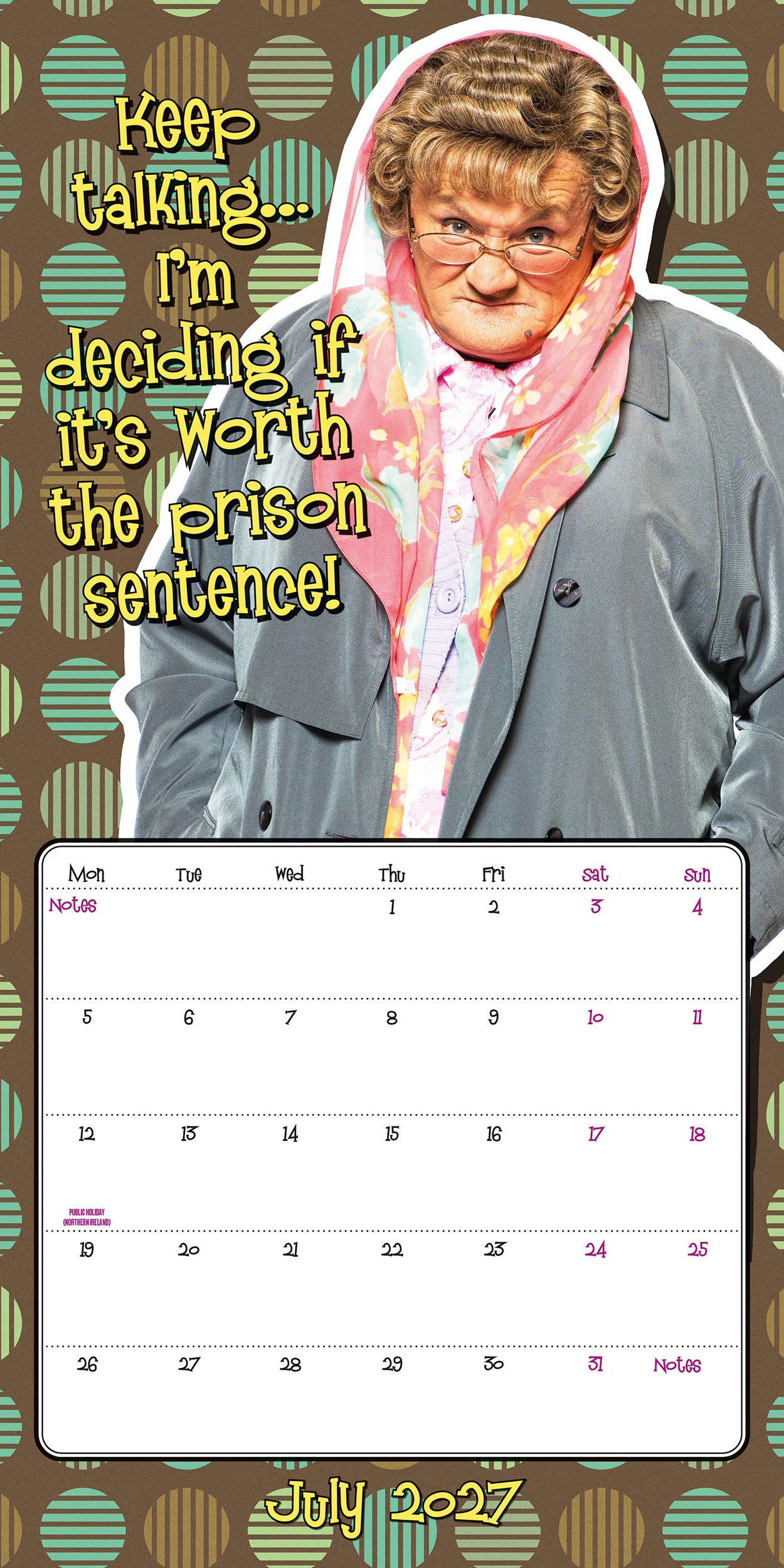 Mrs Browns Boys 2027 Square Calendar
