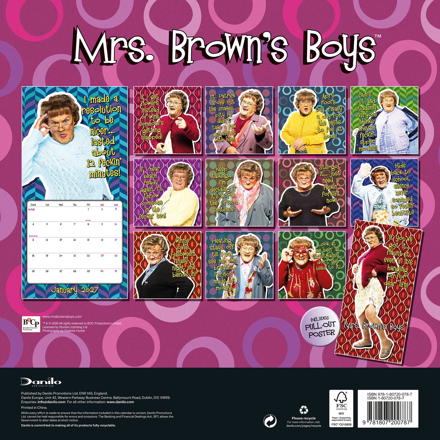 Mrs Browns Boys 2027 Square Calendar