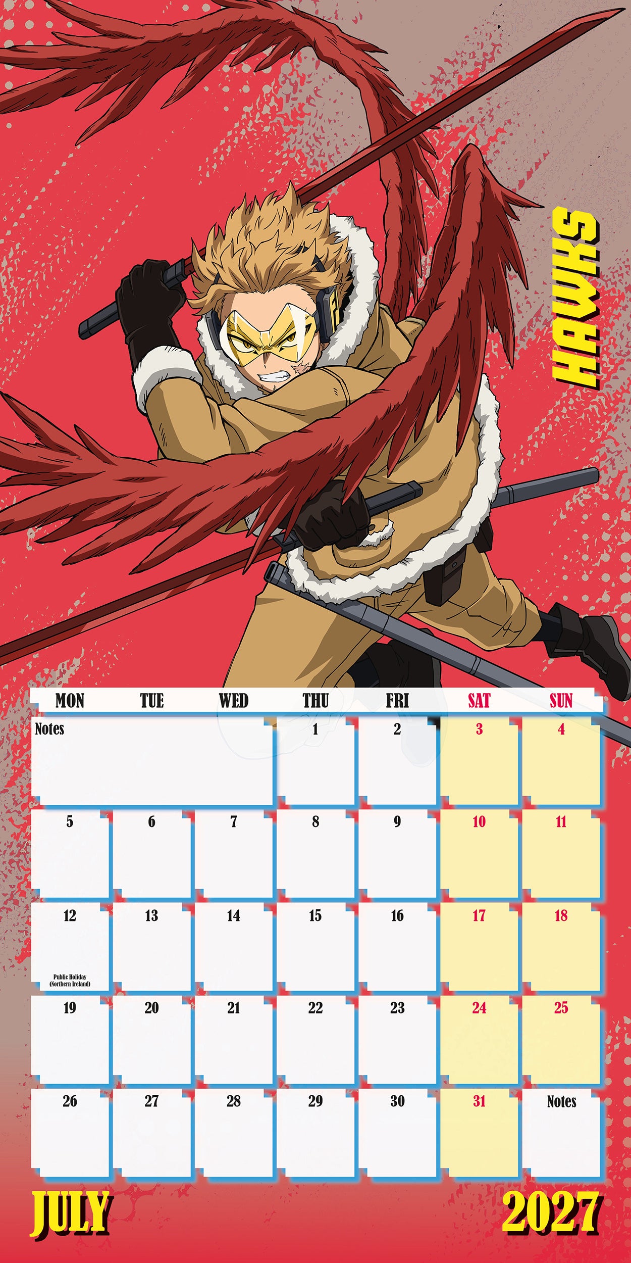My Hero Academia 2027 Square Calendar