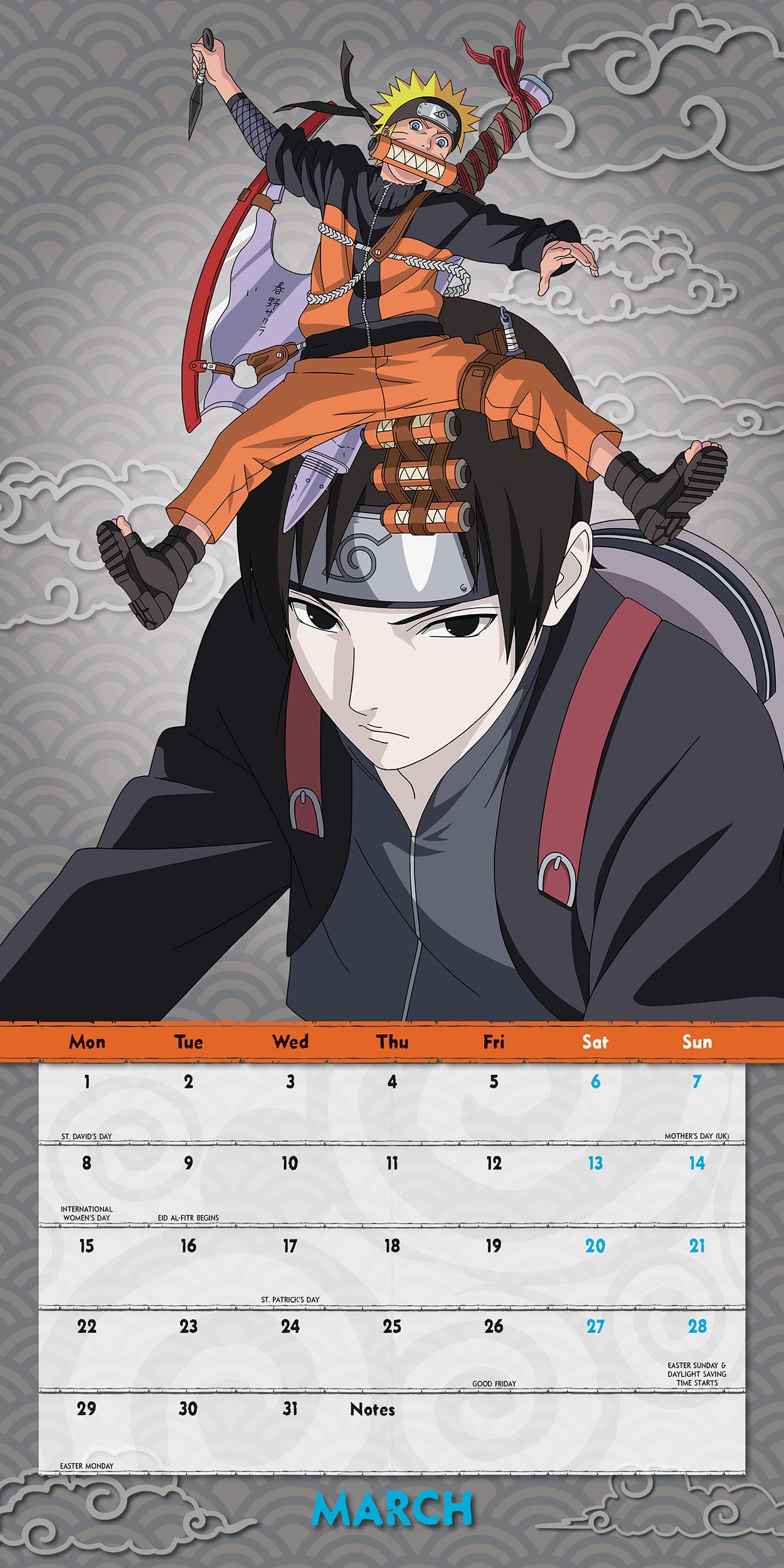 Naruto Shippuden 2027 Square Calendar