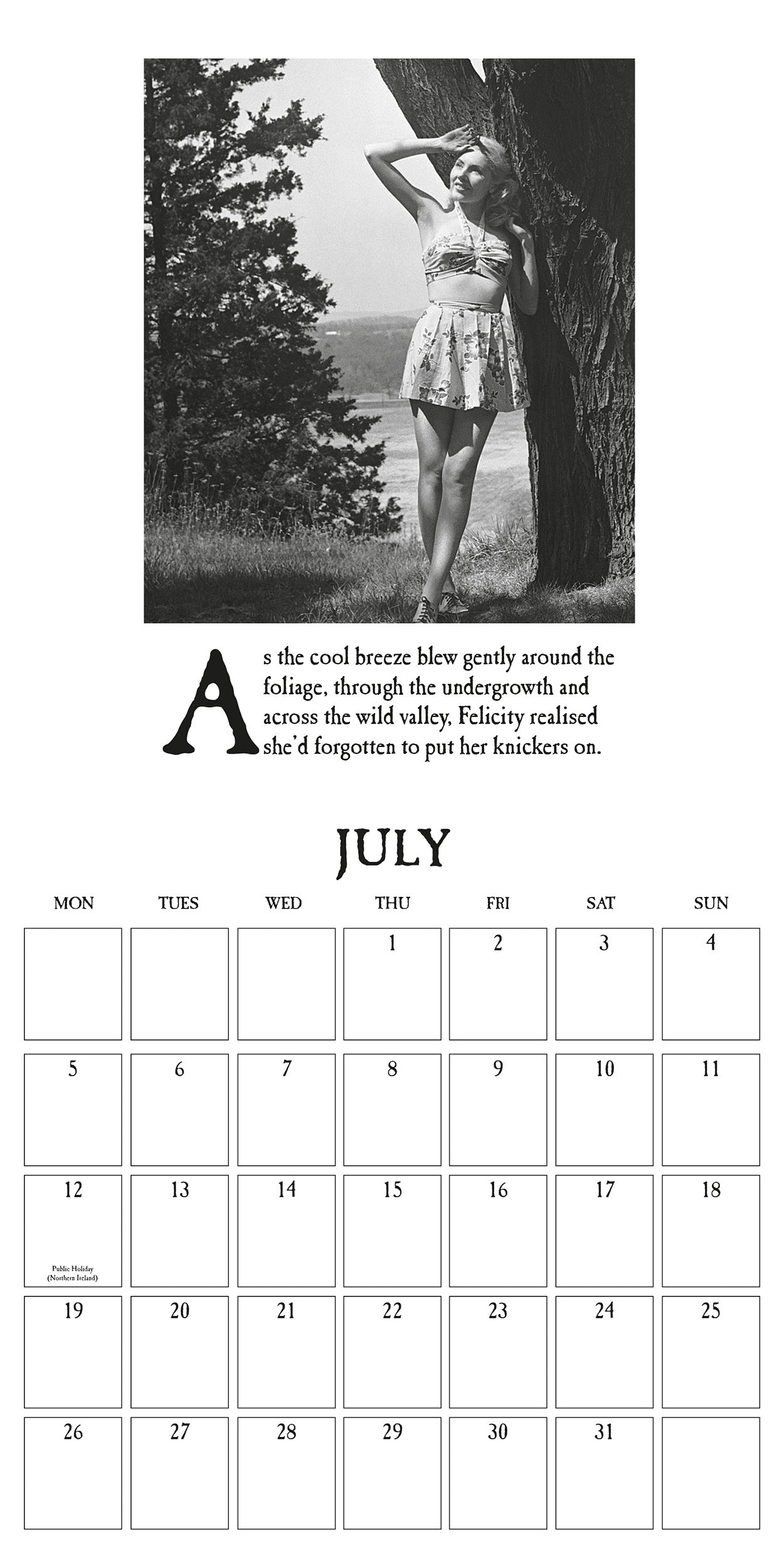 On The Ceiling 2027 Square Calendar