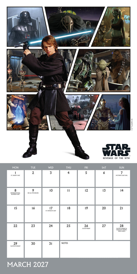 Star Wars Classic 2027 Square Calendar