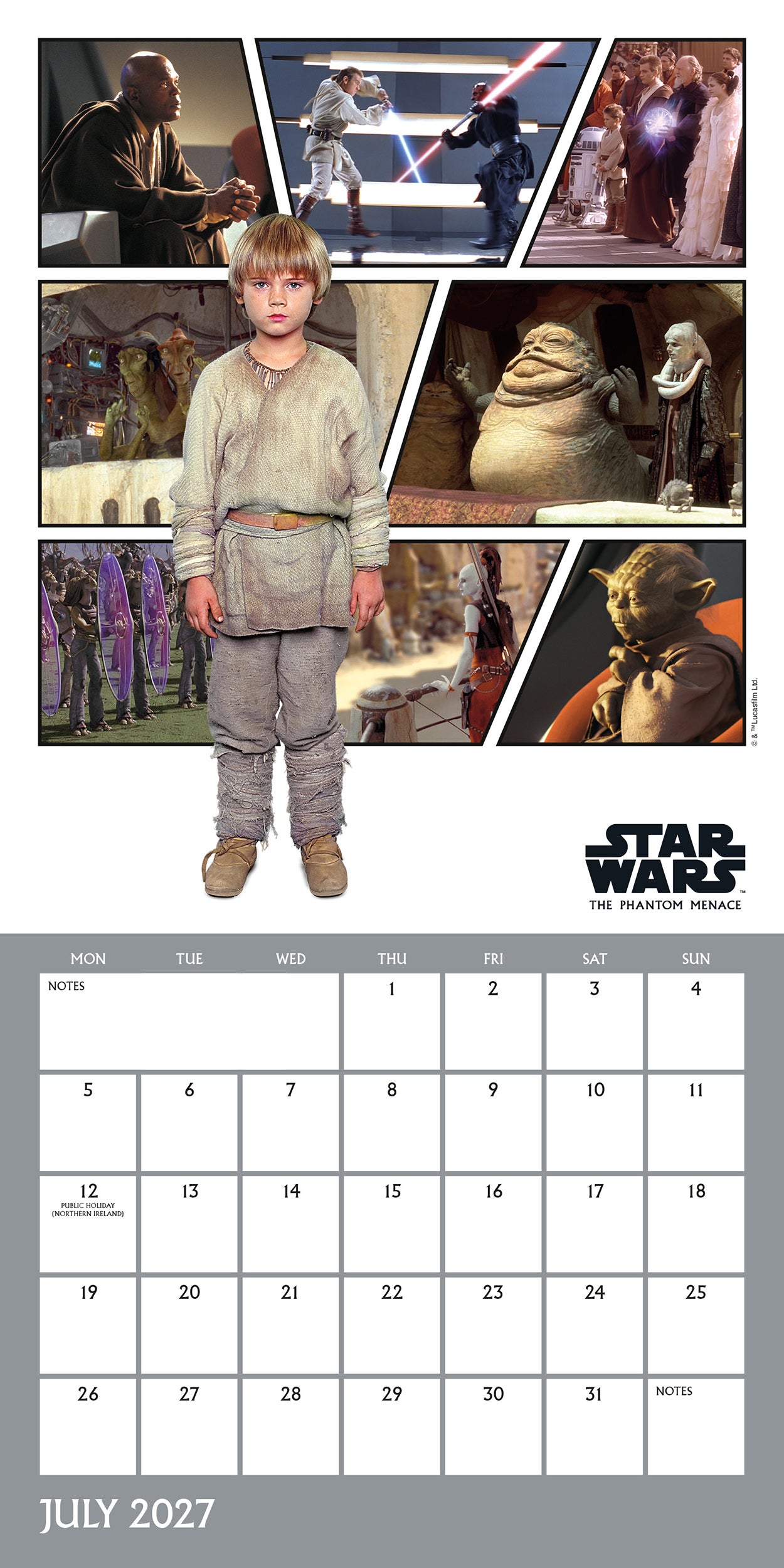Star Wars Classic 2027 Square Calendar