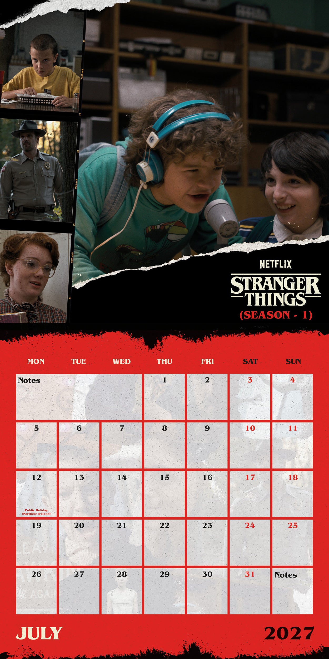 Stranger Things Season 5 2027 Square Calendar