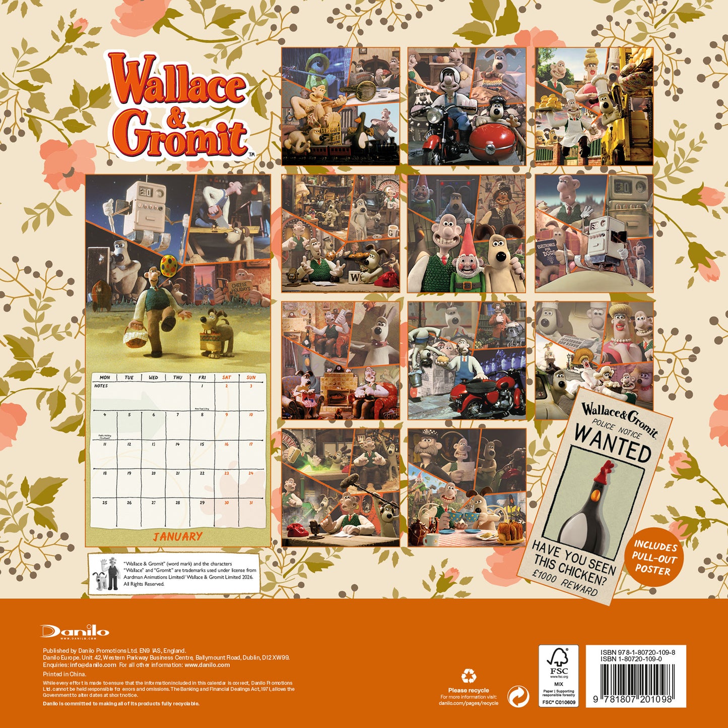 Wallace And Gromit 2027 Square Calendar
