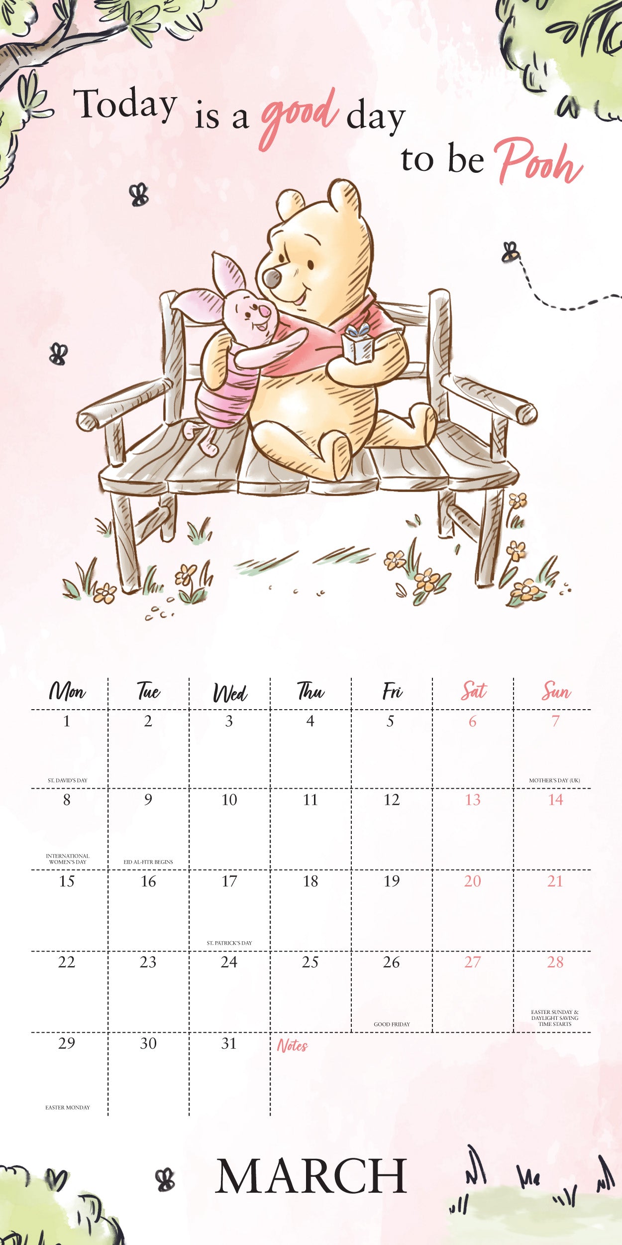 Winnie The Pooh 2027 Square Calendar