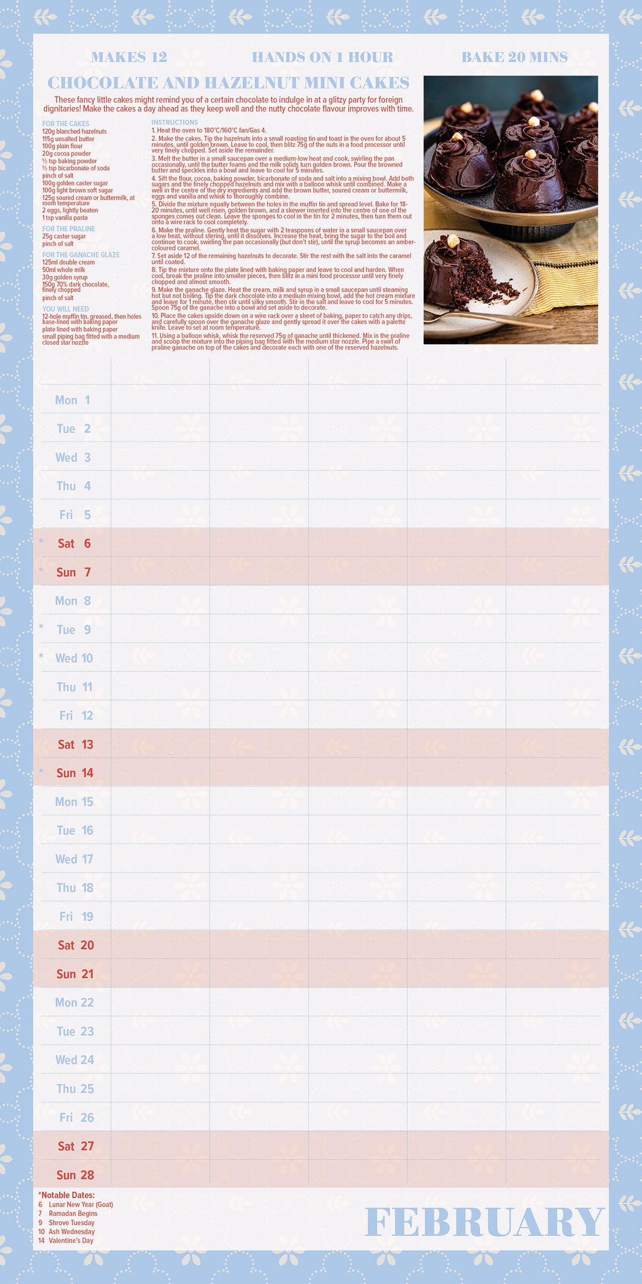 The Great British Bake Off 2027 Family Organiser Calendar (With Stickers)