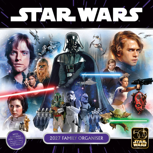Star Wars Classic 2027 Family Organiser Calendar (With Stickers)