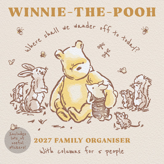 Winnie The Pooh 2027 Family Organiser Calendar  (With Stickers)