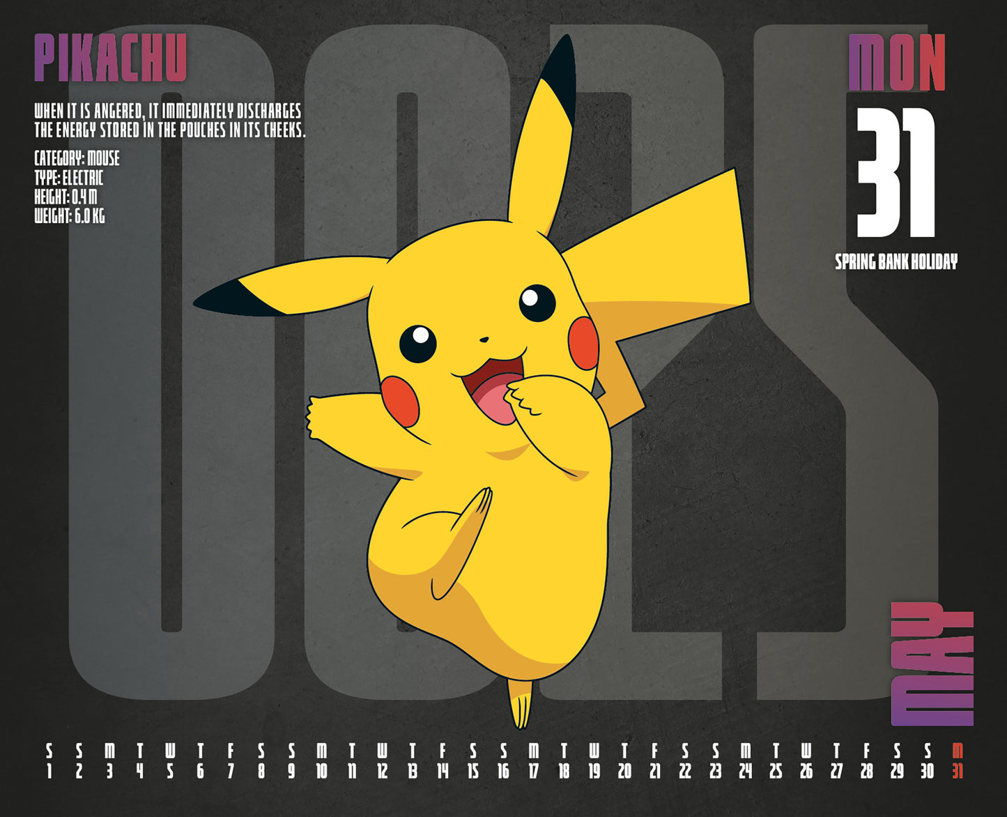 Pokemon 2027 Desk Block Calendar