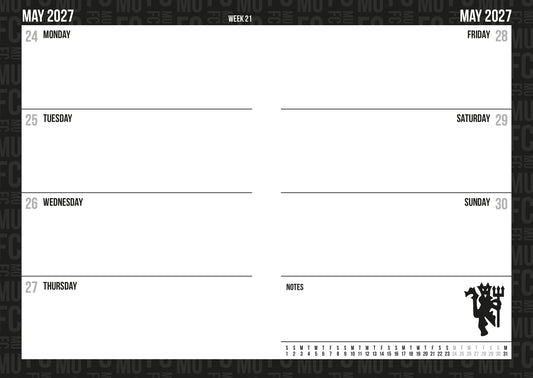 Manchester United FC 2027 A5 Diary