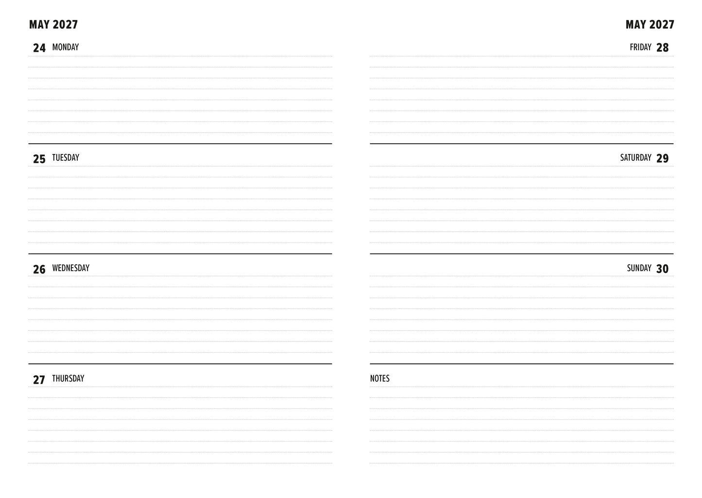 Newcastle United FC 2027 A5 Diary