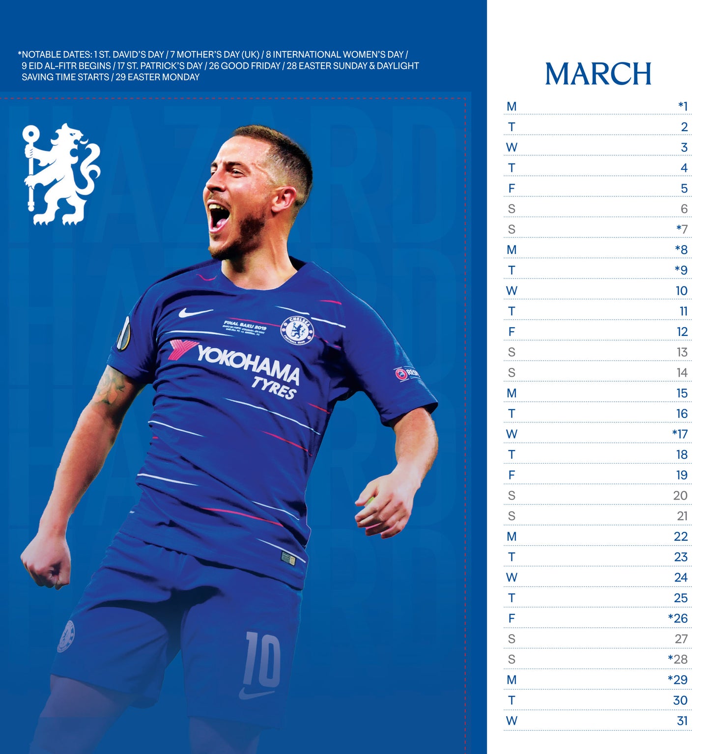 Chelsea FC 2027 Desk Easel Calendar
