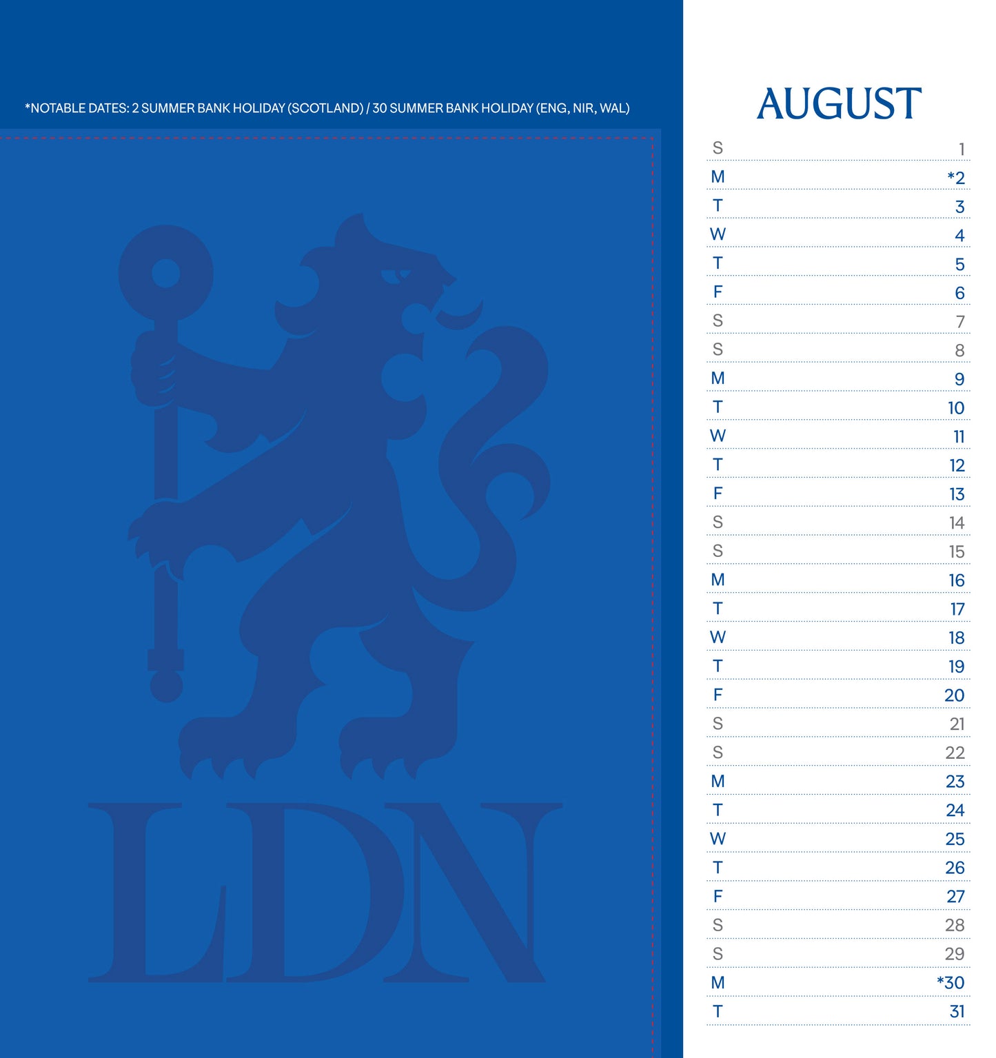 Chelsea FC 2027 Desk Easel Calendar
