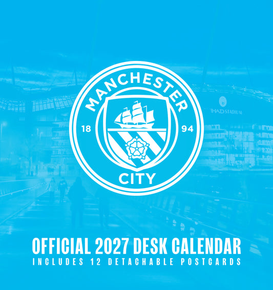 Manchester City FC 2027 Desk Easel Calendar (Postcards)