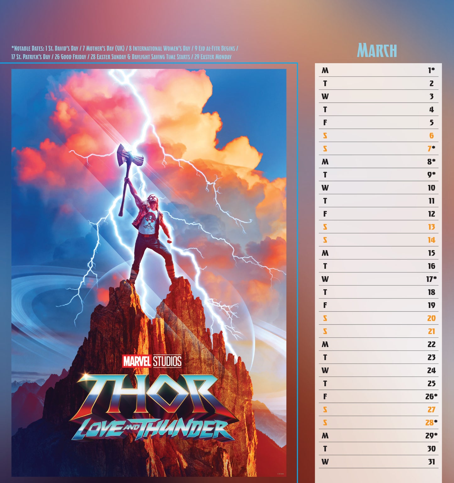 Marvel 2027 Desk Easel Calendar