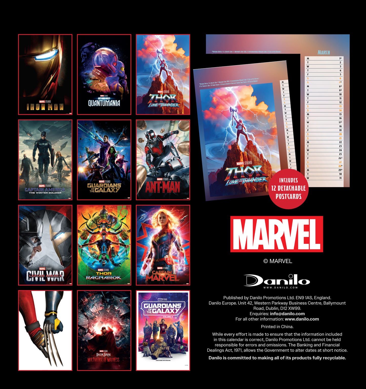 Marvel 2027 Desk Easel Calendar