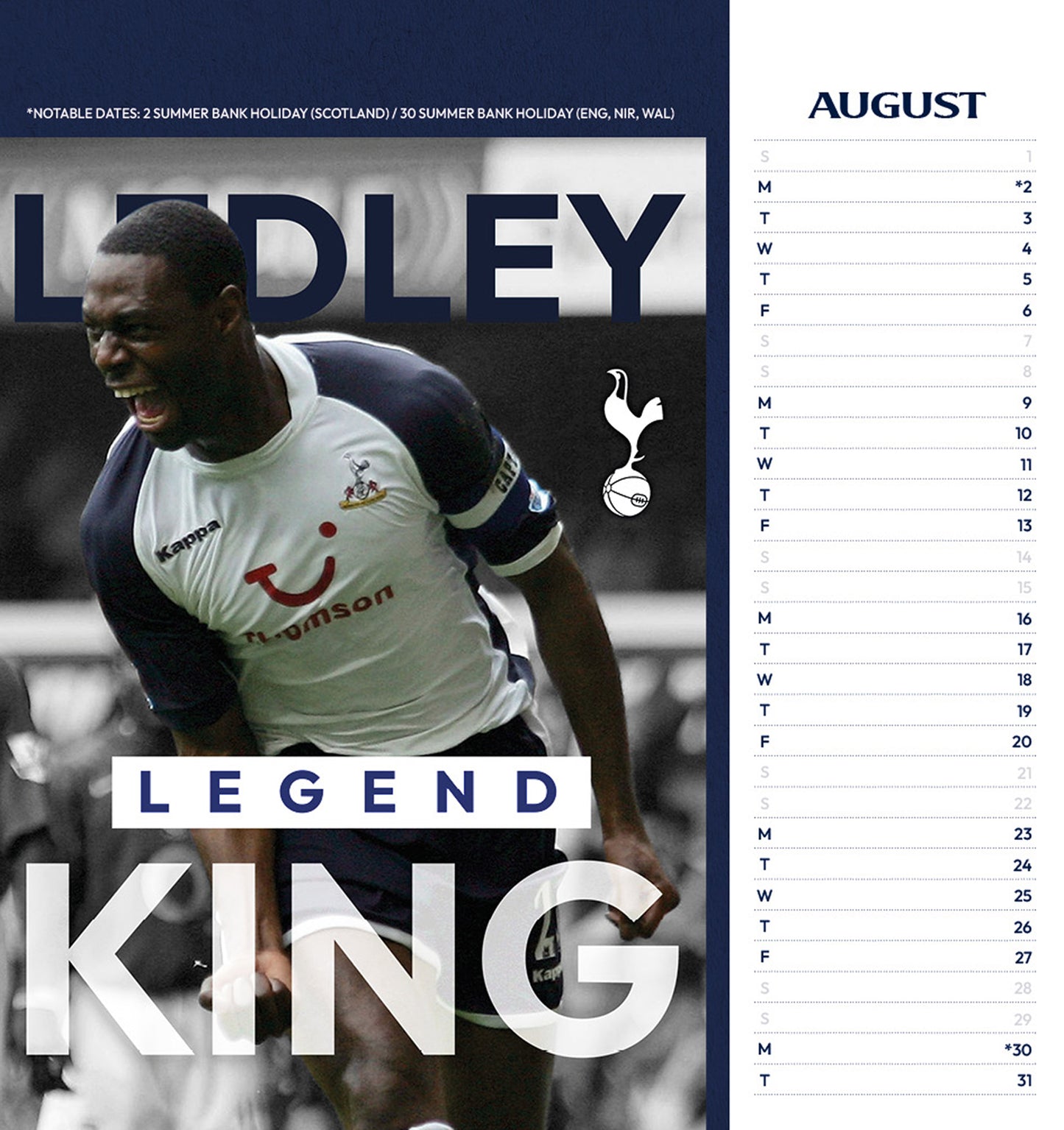 Tottenham Hotspur FC 2027 Desk Easel Calendar (Postcards)