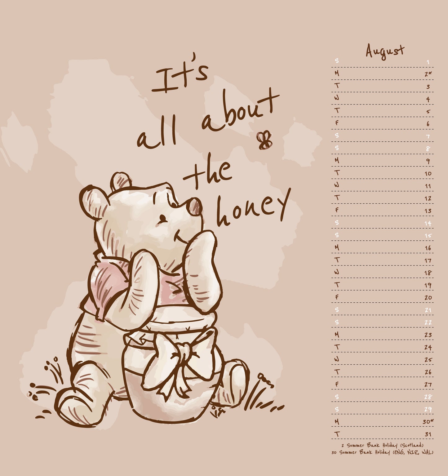Winnie The Pooh 2027 Desk Easel Calendar