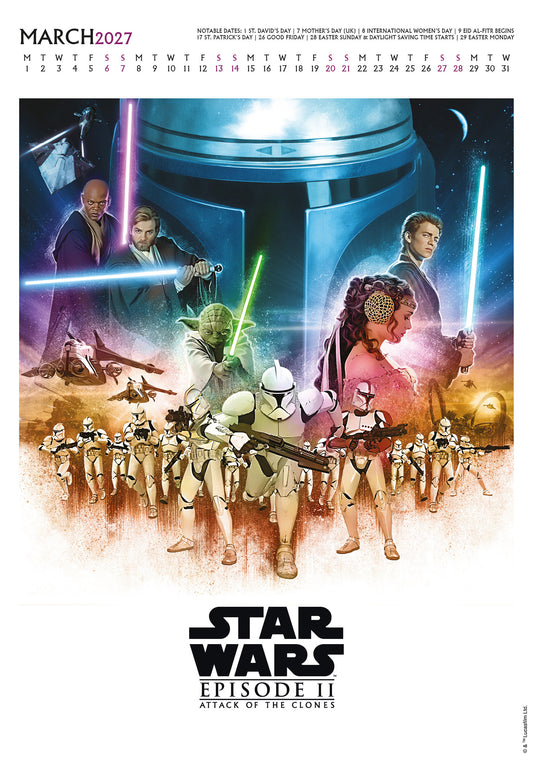 Star Wars Classic 2027 A3 Deluxe Calendar