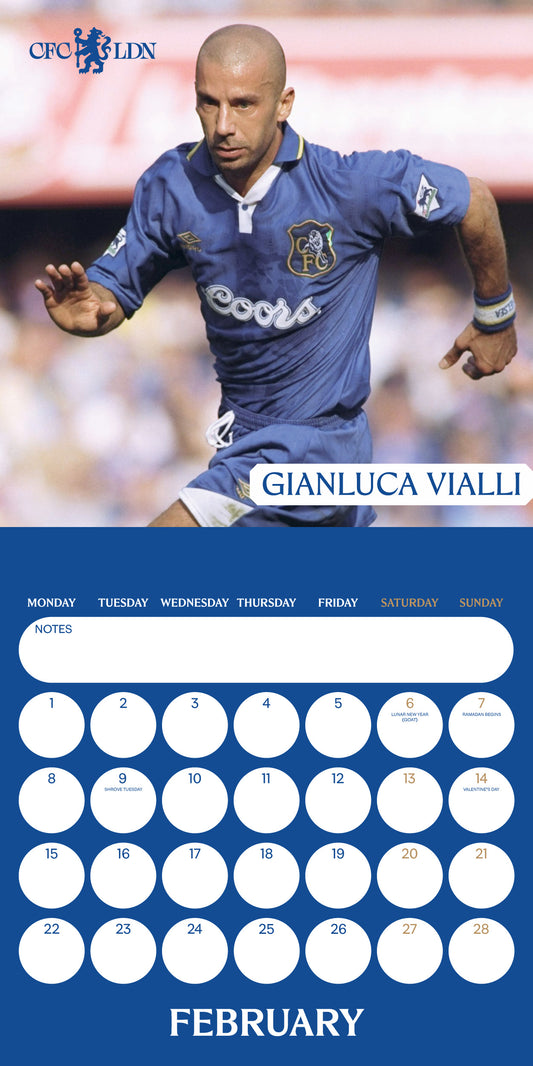 Chelsea FC Legends 2027 Square Calendar
