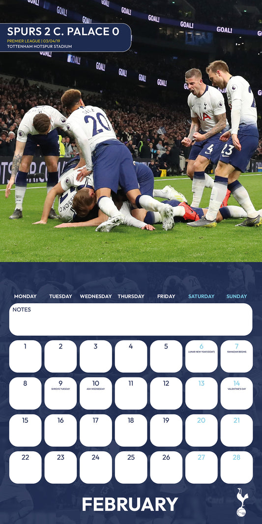 Tottenham Hotspur FC Legends 2027 Square Calendar