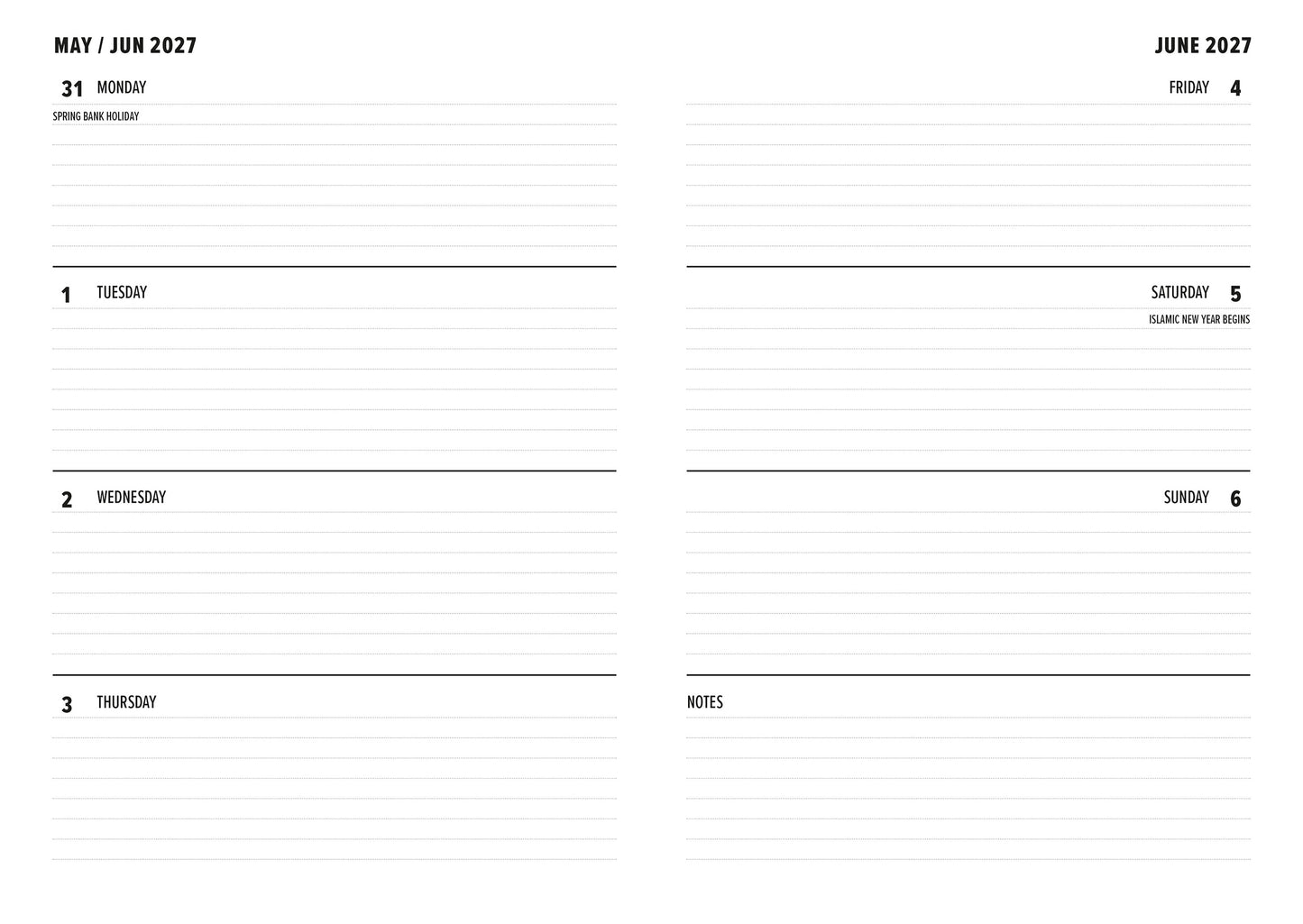 West Ham United FC 2027 A5 Diary