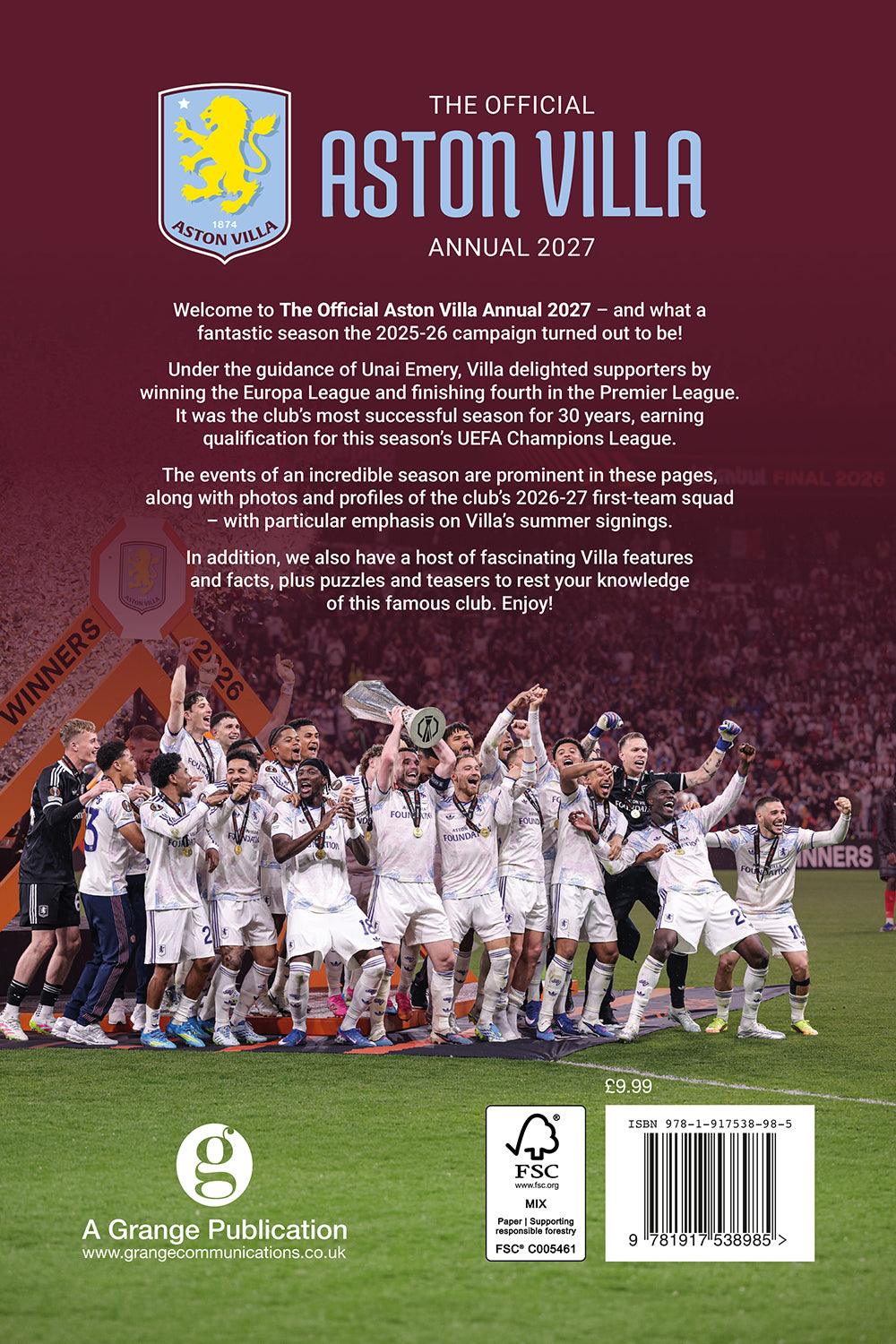 Official Aston Villa Annual 2027