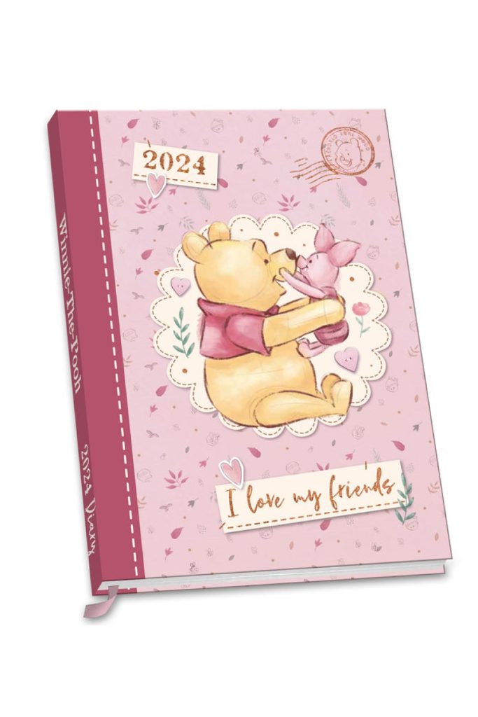 Official Winnie the Pooh Foil A5 Diary 2024 Grange Communications