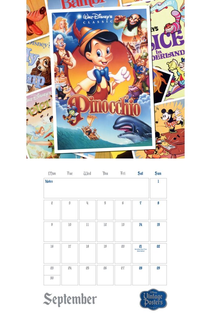 Disney Vintage Posters Square Wall Calendar 2024 Grange Communications