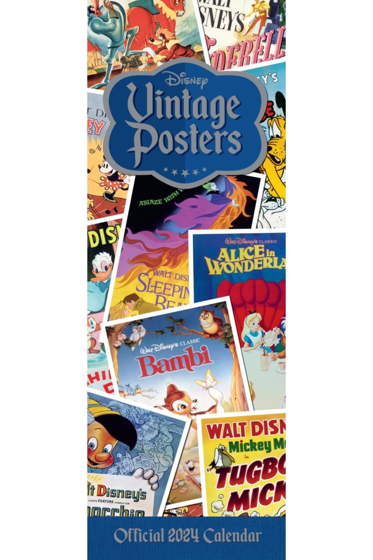 Disney Vintage Posters 2024 Slim Wall Calendar Grange Communications