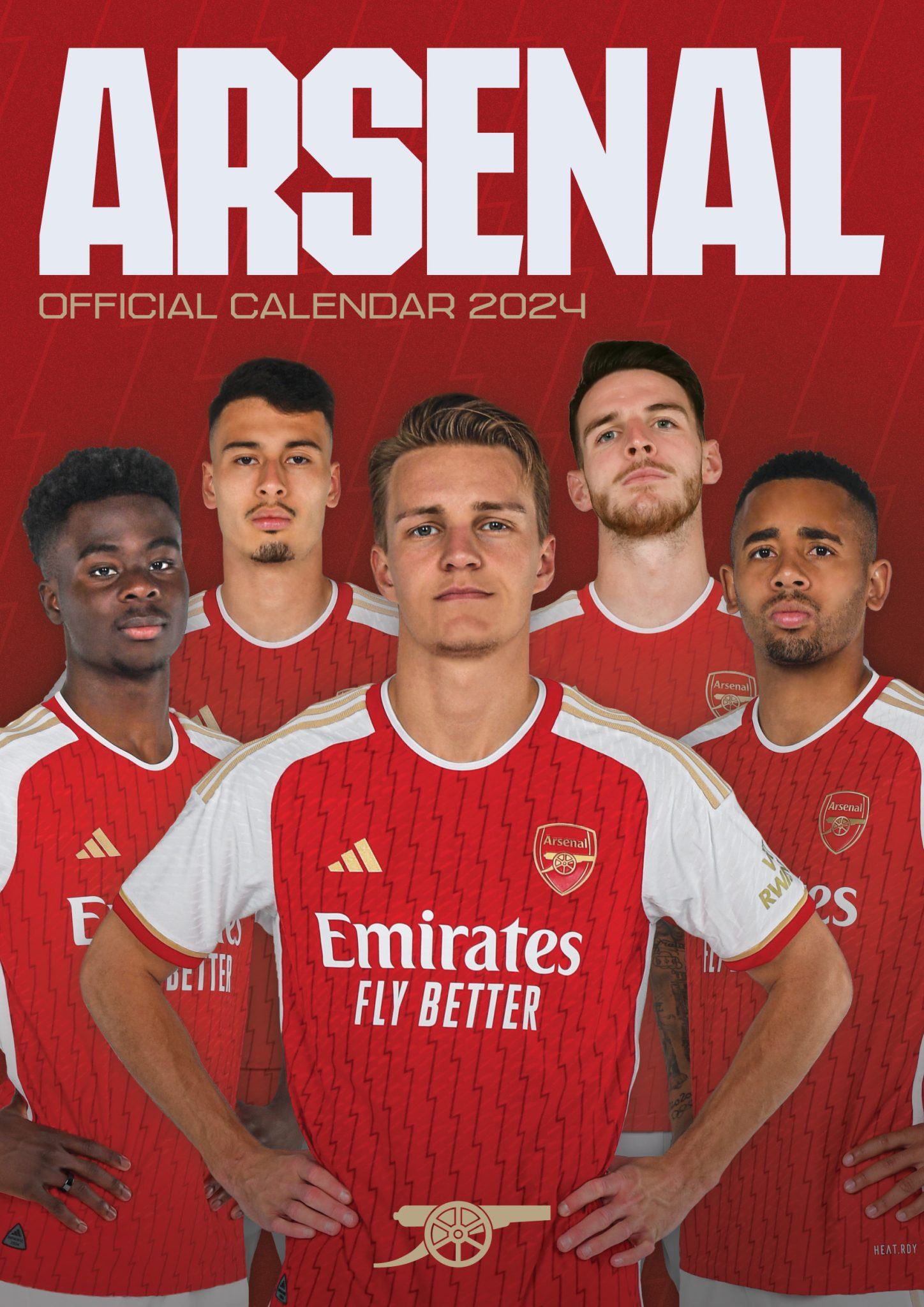 Arsenal Football Club A3 Wall Calendar 2024 Grange Communications