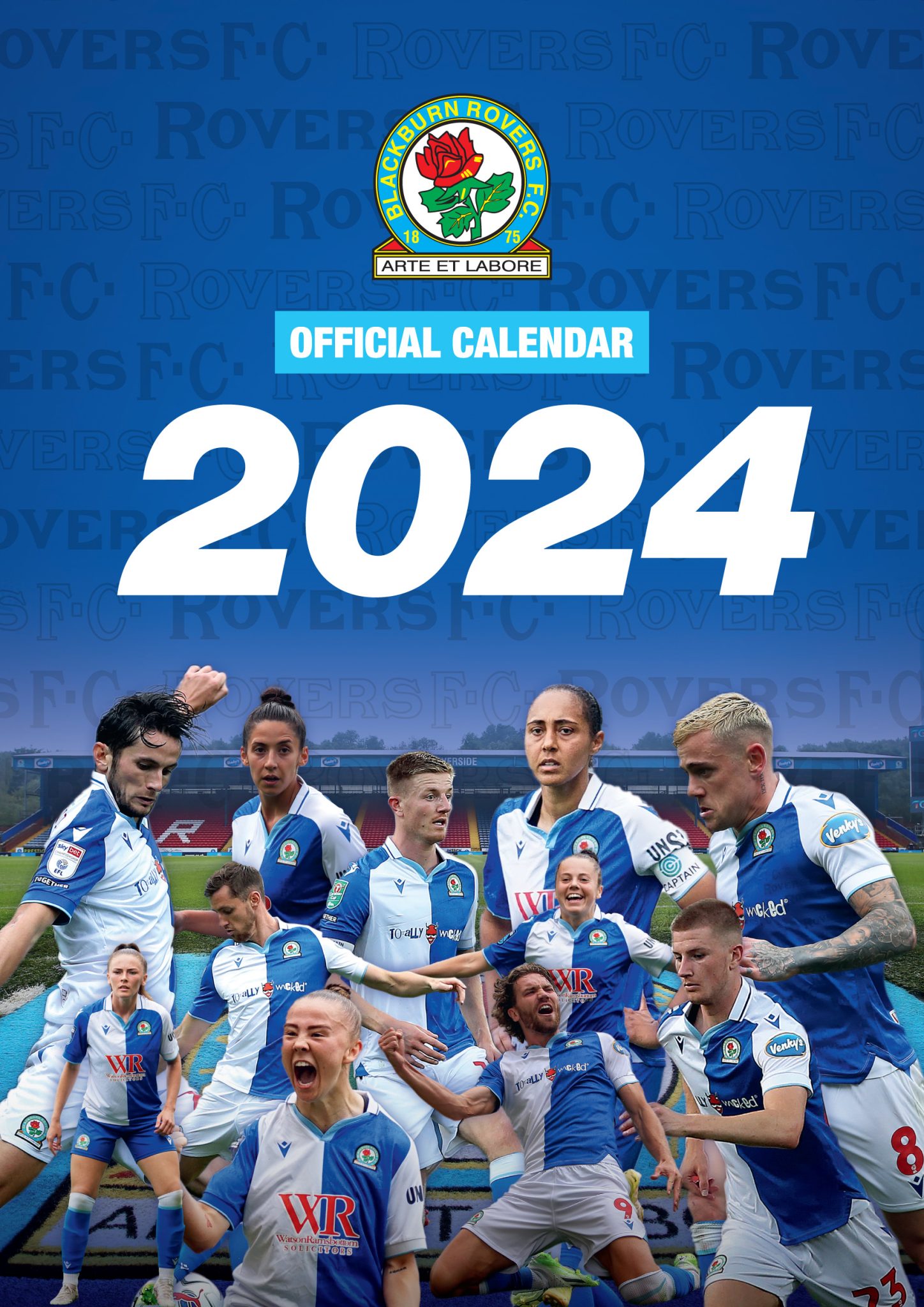 Blackburn Rovers A3 Wall Calendar 2024 Grange Communications